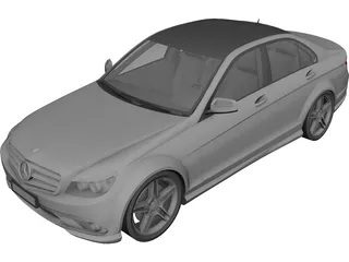 Mercedes-Benz C350 AMG (2012) 3D Model preview