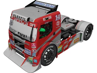 Volvo FH Clay Truck Racing 3D Model preview