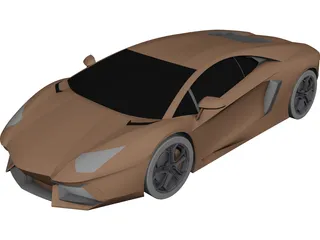 Lamborghini Aventador 3D Model preview