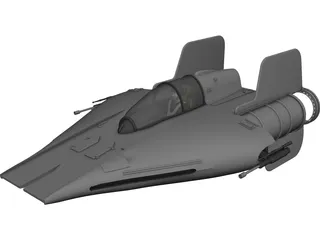 Star Wars A-Wing 3D Model preview