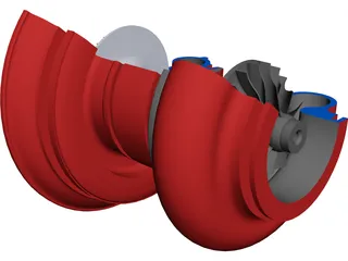 Turbocharger 3D Model preview