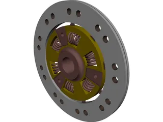 Mechanical Clutch Friction Plate 3D Model preview