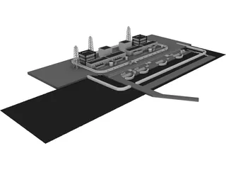 Fukushima Atomic Reactor 3D Model preview