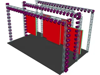 DJ Stage 3D Model preview