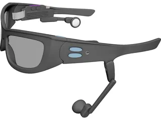 Oakley 3D Cyber Glasses 3D Model preview
