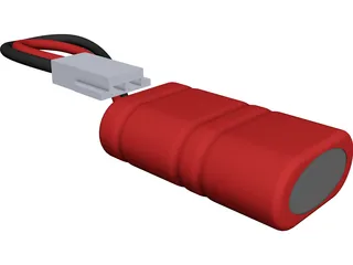 Micro-T NiMH Battery 3D Model preview