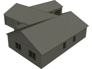 Modern Bungalow 3D Model preview