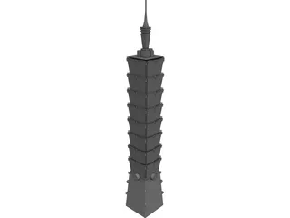 Taipei Tower 3D Model preview