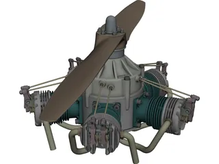 HAHN Sternmotor 3D Model preview