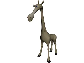 Zebra Cartoon 3D Model preview