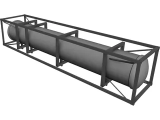 LNG/Cryo Container ISO 40ft 3D Model preview