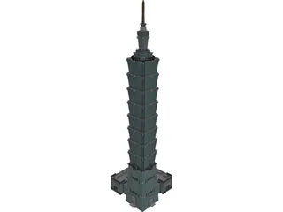 Taipei 101 World Financial Center 3D Model preview