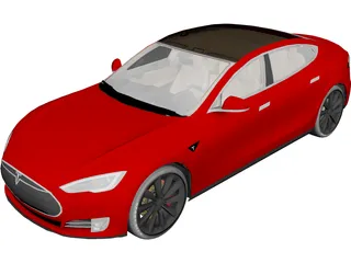 Tesla Model S 85 3D Model preview