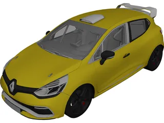 Renault Clio RS Cup (2014) 3D Model preview
