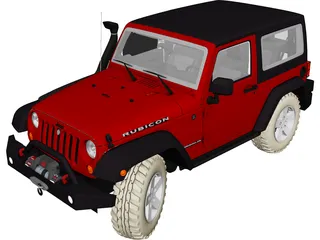Jeep Wrangler Rubicon Series III (2012) 3D Model preview