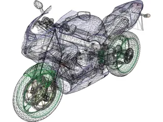 Kawasaki ZX9R 3D Model preview