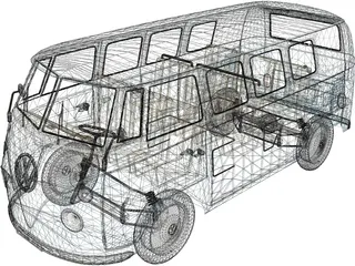 Volkswagen Combi (1971) 3D Model preview