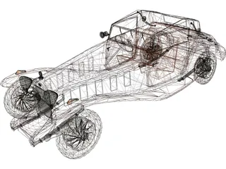 Delage D.8 SS (1931) 3D Model preview