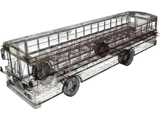 School Bus 3D Model preview