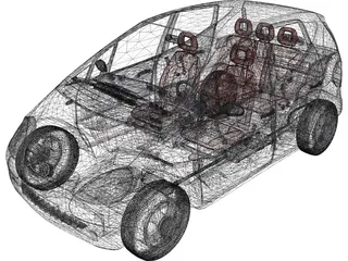 Mercedes-Benz A-class 3D Model preview