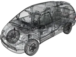 Toyota Lucida (1992) 3D Model preview