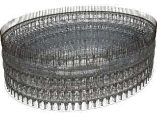 Coliseum Roman 3D Model preview