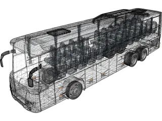 Volvo 9900 Bus 3D Model preview
