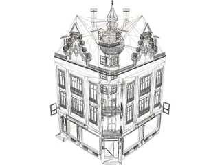 Town House 3D Model preview