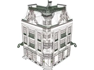 Town House 3D Model preview
