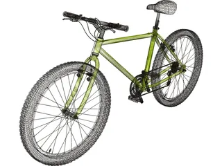 Bike Mountain Hardtail 3D Model preview