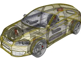 Audi A3 (2004) 3D Model preview