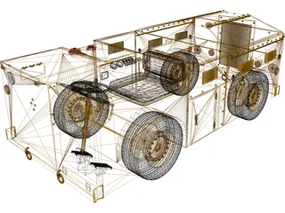 US Navy NAS Deck Service Tractor 3D Model preview