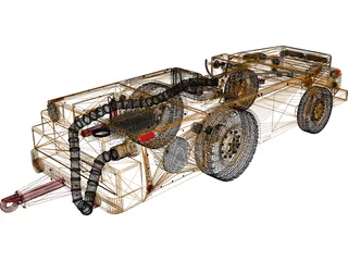 US Navy Carrier Tractor 3D Model preview