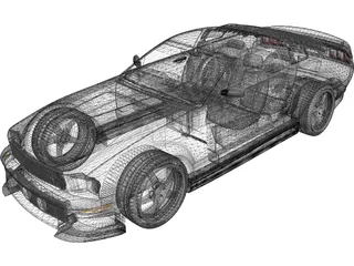 Ford Mustang Eleanor 3D Model preview