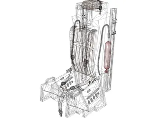 F-15 Seat 3D Model preview