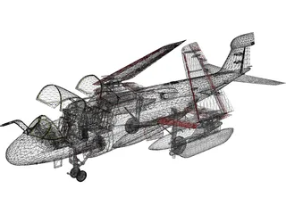 Grumman EA-6B Prowler 3D Model preview
