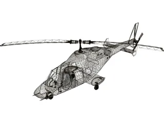 Bell 222 3D Model preview
