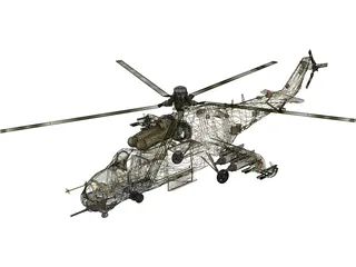 Mil Mi-24 Hind D 3D Model preview