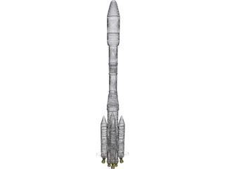 Ariane 4 3D Model preview