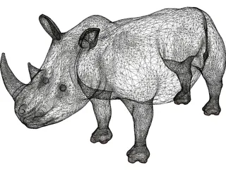 Rhinoceros 3D Model preview
