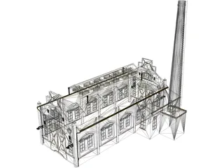 Train Repair Station 3D Model preview