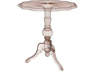 Table Tripod 3D Model preview
