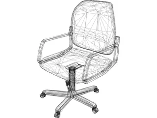 Chair Typist 3D Model preview