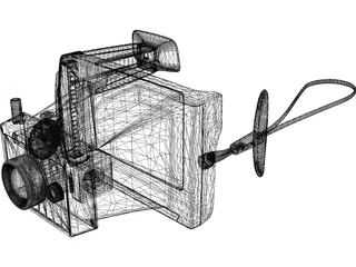 Camera Polaroid Color Pack 3D Model preview