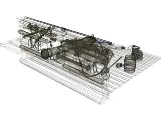 British Naval Cannon (12 lb) 3D Model preview