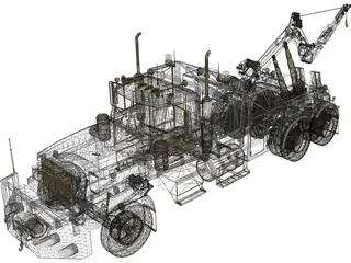 Wreck Recovery Truck 3D Model preview