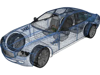 Maserati Quattroporte (2004) 3D Model preview