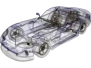 Dodge Viper GTS (1992) 3D Model preview
