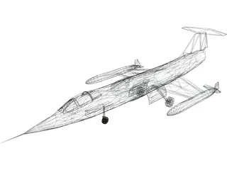 Lockheed F-104 Starfighter 3D Model preview