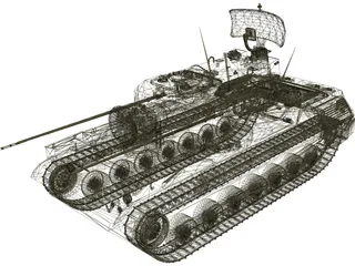 Flackpanzer Gepard 3D Model preview